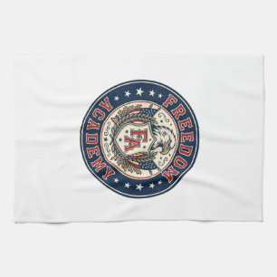 Freedom Academy Patriotic Patriotic University Aca Tea Towel