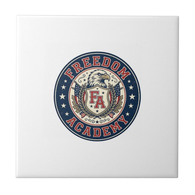 Freedom Academy Patriotic Patriotic University Aca Tile (Front)