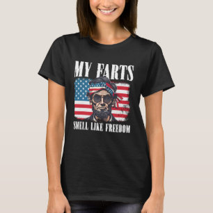 Freedom American Flag 4th Of July Independence Abe T-Shirt