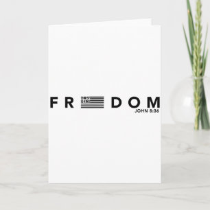 Freedom American Flag Christ Is King Sets You Free Card