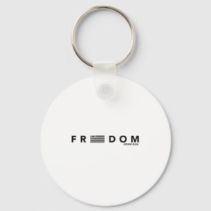 Freedom American Flag Christ Is King Sets You Free Key Ring
