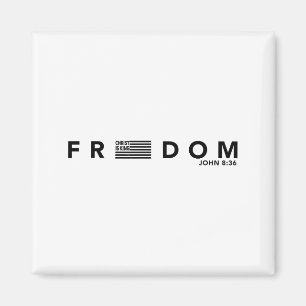 Freedom American Flag Christ Is King Sets You Free Magnet