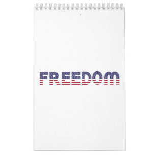 Freedom American Flag for Patriotic & Liberty Gift Calendar