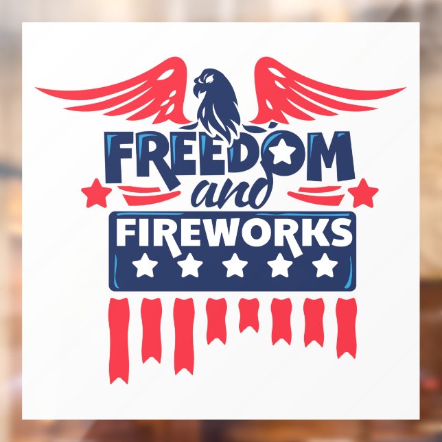 Freedom and Fireworks Window Cling (Sheet 2)