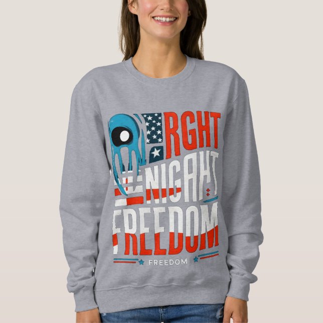 Freedom and Halloween: Simple Design with a Modern Sweatshirt (Front)