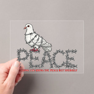 Freedom and peace acrylic invitations