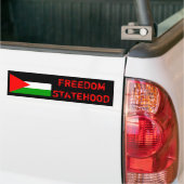 FREEDOM AND STATEHOOD FOR PALESTINE Bumpersticker Bumper Sticker (On Truck)
