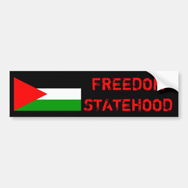 FREEDOM AND STATEHOOD FOR PALESTINE Bumpersticker Bumper Sticker (Front)