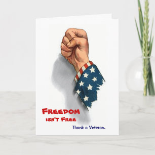 Freedom and Veterans Patriotic Card