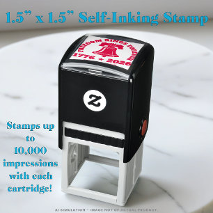 Freedom Bell 1776–2026 School Trodat 4924 Rubber Self-inking Stamp
