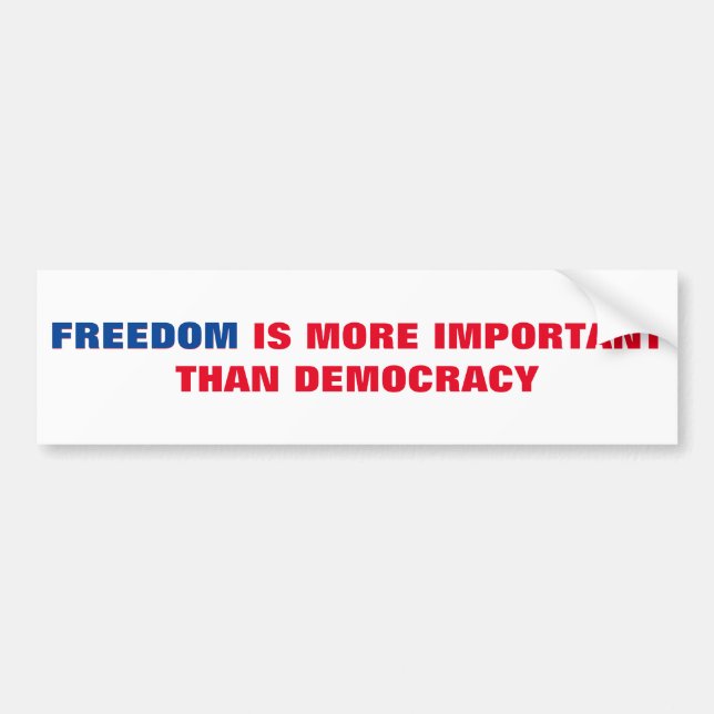 Freedom Bumper Sticker (Front)