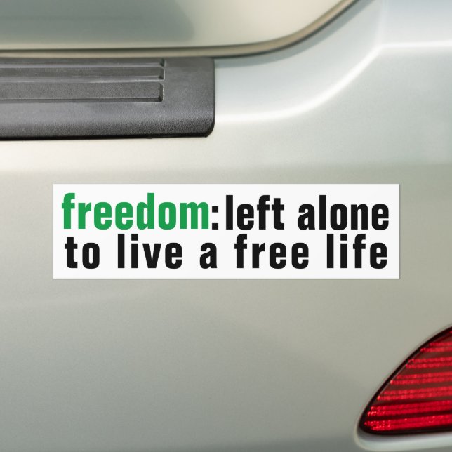 Freedom Bumper Sticker (On Car)