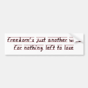 freedom bumper sticker
