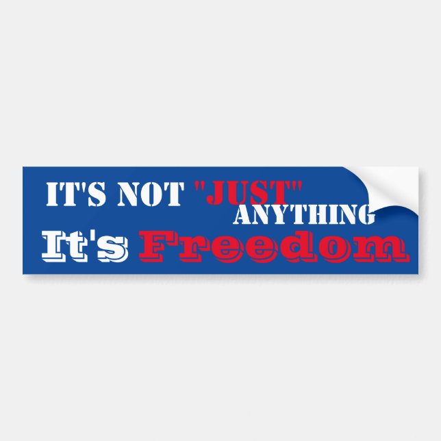 Freedom  bumper sticker (Front)