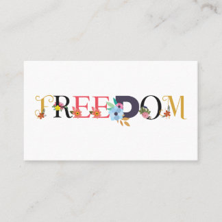 Freedom business card