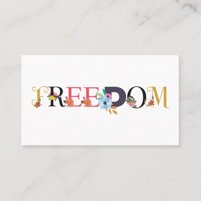 Freedom  business card (Front)