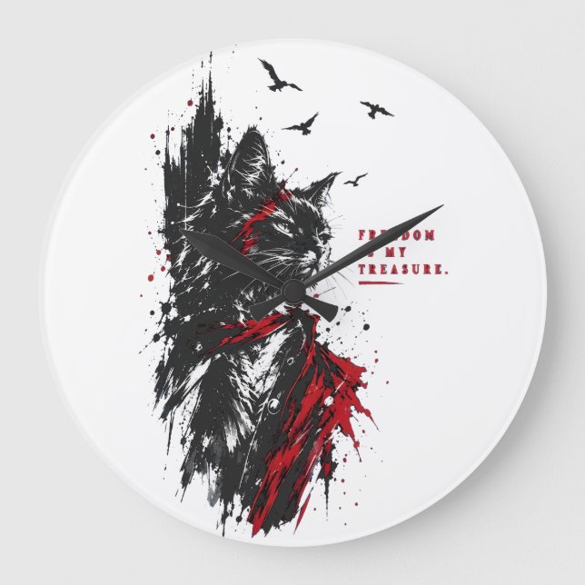 Freedom Cat Wall Clock (Front)