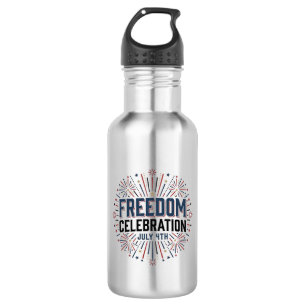 Freedom Celebration July 4th Patriotic Shirt Desig 532 Ml Water Bottle
