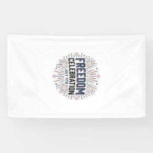 Freedom Celebration July 4th Patriotic Shirt Desig Banner