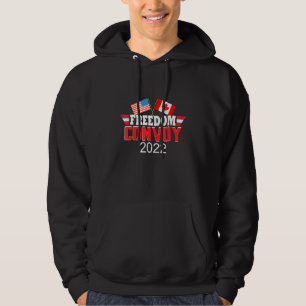 Freedom Convoy 2022 America Canada Flag Canadian T Hoodie