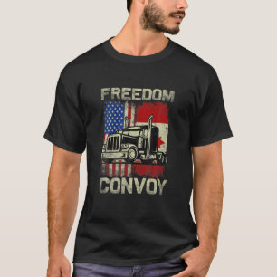 Freedom Convoy 2022 Support Canadian Truckers Mand T-Shirt