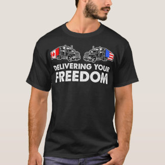 Freedom Convoy 2022 Trucker Canada USA Truck Drive T-Shirt