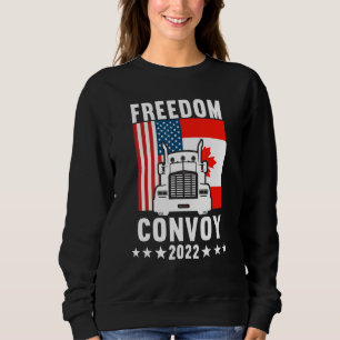 Freedom Convoy 2022 Trucker Driver American Flag C Sweatshirt