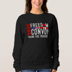 Freedom Convoy 2022 TRUCKER Driver American Flag C Sweatshirt