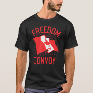 Freedom Convoy 2022 Truckers Usa America Canada Fl T-Shirt