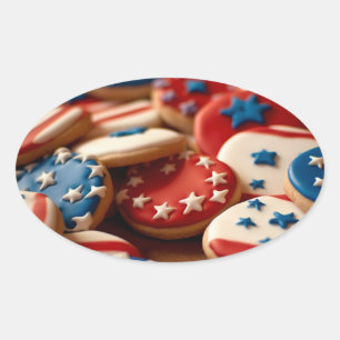 Freedom Cookies Oval Sticker