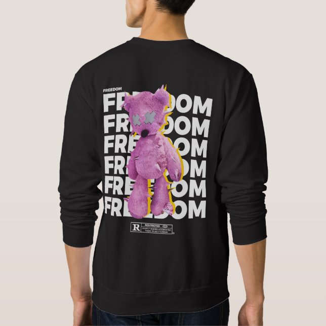 FREEDOM cool urban streetwear Sweatshirt (Back)