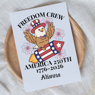 Freedom crew 250th Anniversary 4th of July  Postcard