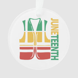 Freedom Day Vest Coworker Swagazon Associate Junet Ornament