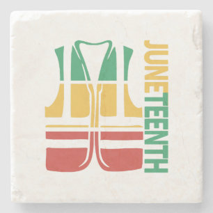 Freedom Day Vest Coworker Swagazon Associate Junet Stone Coaster