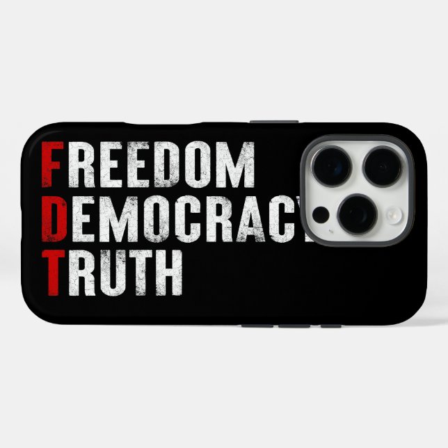 Freedom Democracy Truth Case-Mate iPhone Case (Back (Horizontal))
