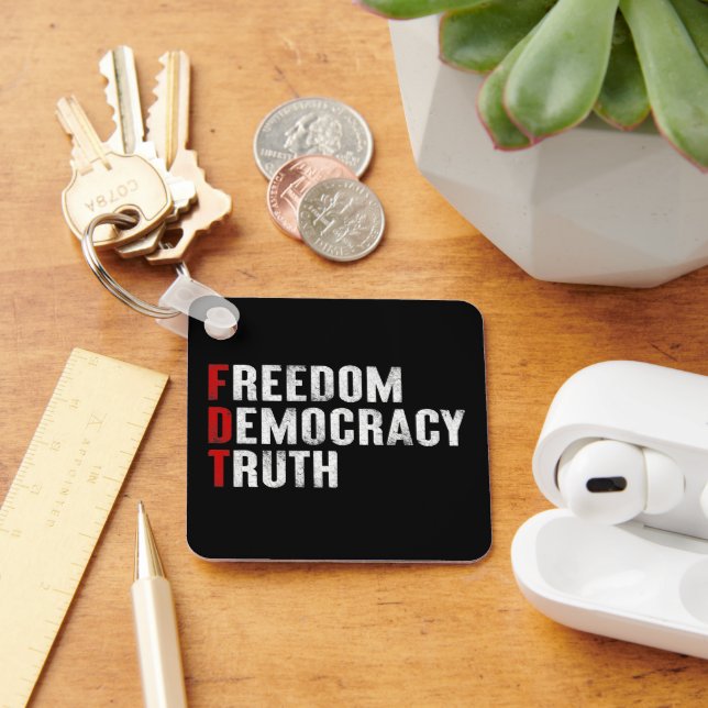 Freedom Democracy Truth Key Ring (Desk)