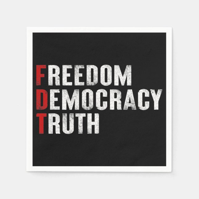 Freedom Democracy Truth Napkin (Front)