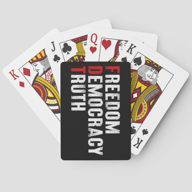 Freedom Democracy Truth Playing Cards (Back)