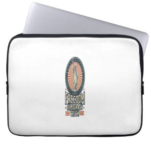 Freedom Democracy Truth Vintage Patriotic Shirt De Laptop Sleeve