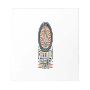 Freedom Democracy Truth Vintage Patriotic Shirt De Notepad