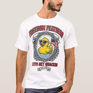 Freedom Duck Vintage Patriotic Humour T-Shirt