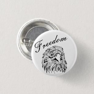 Freedom Eagle 3 Cm Round Badge