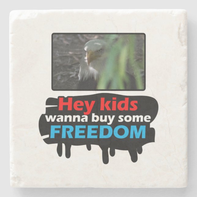 Freedom Eagle Stone Coaster (Front)