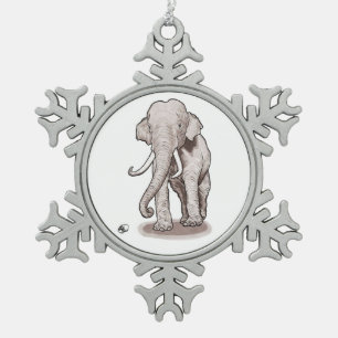"Freedom" Elephant Snowflake Ornament
