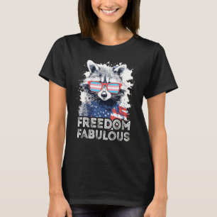 Freedom Fabulous  Raccoon Transgender Sunglasses F T-Shirt