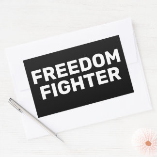 FREEDOM FIGHTER RECTANGULAR STICKER
