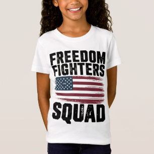 Freedom Fighters Squad 1776 Flag USA Independence T-Shirt