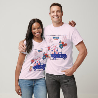 Freedom Firework Dreams pale pink T-Shirt
