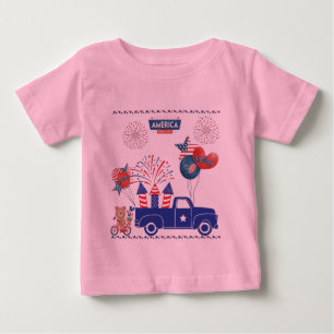 Freedom Firework Dreams pink Baby T-Shirt