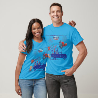Freedom Firework Dreams teal T-Shirt